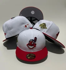 Rare Cleveland Indians CLE MLB Authentic New 59FIFTY Fitted Cap - 5950 Hat Era