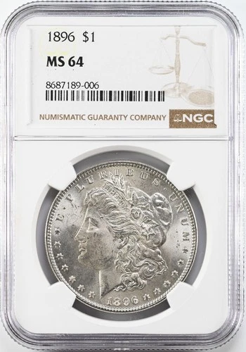 1896 Morgan Silver Dollar NGC MS64 $1