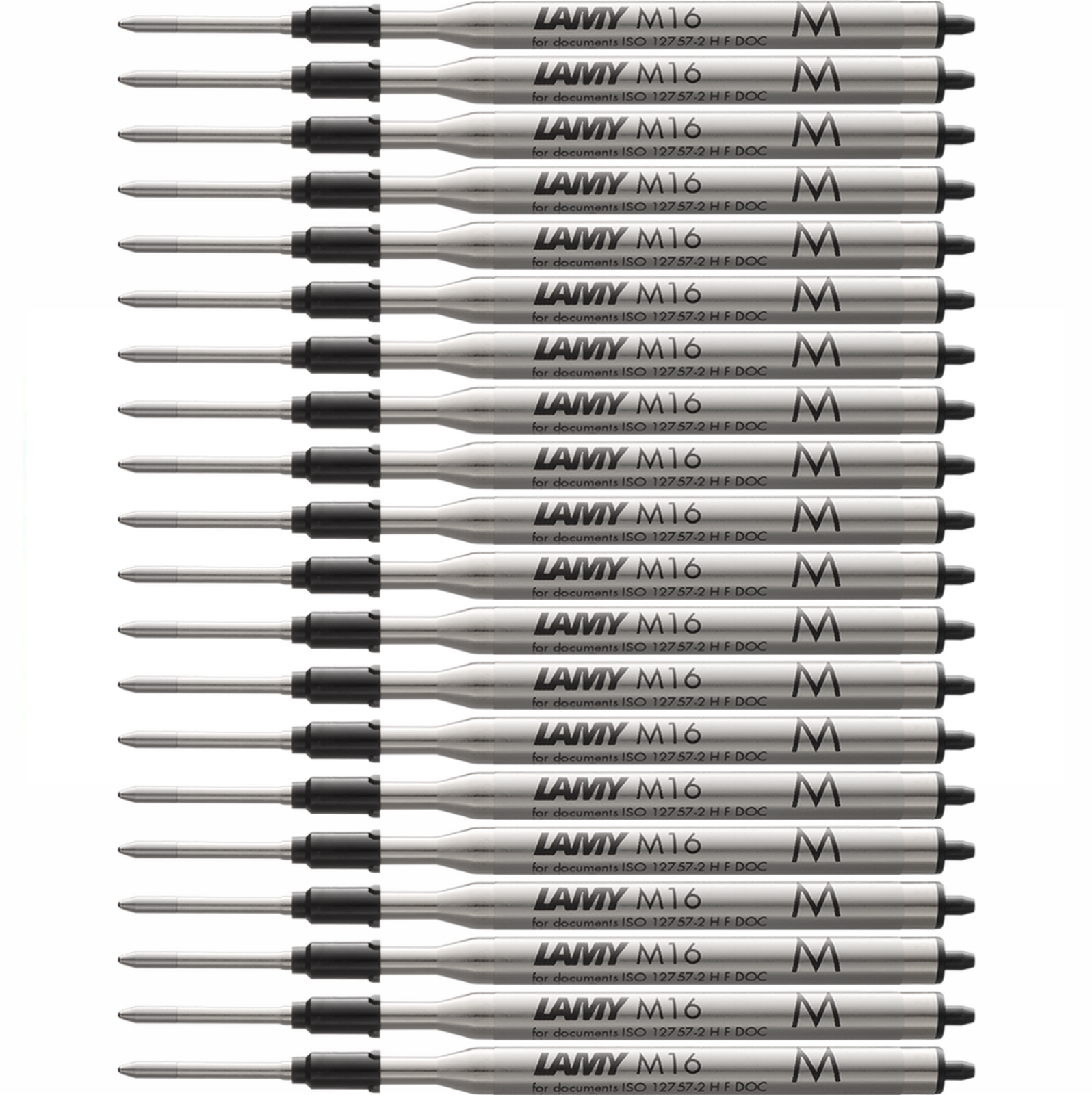 LAMY M16 Ballpoint Pen Refill - Medium - Black Ink - Pack of 20