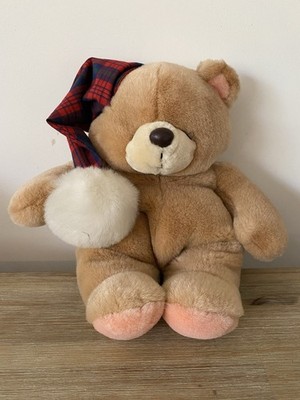 Vintage Forever Friends Plüsch Teddybär Tartan Nachtmütze selten Braunschwert sehr guter Zustand
