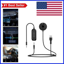 Bluetooth Car Kit Wireless Aux Receiver Hands-Free Calls Music Streaming Noise