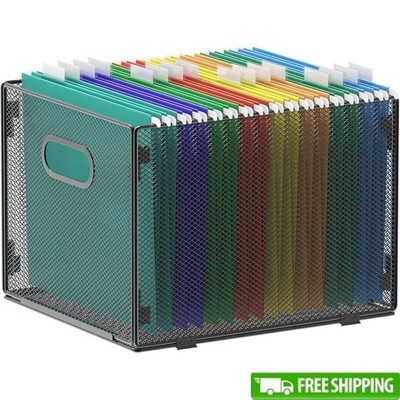 Hanging Mesh File Folder Organizer File Crate File Cabinet Inserts Storage Box