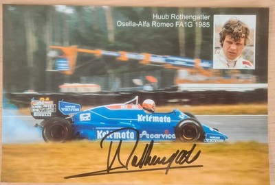 Huub Rothengatter Osella 1985 original Autogramm Foto 
