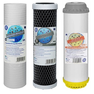 Aquafilter 3er Set Ersatzreiniger und Anti-Kalk 10''