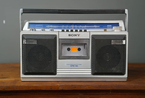 Vintage Sony CFS-43 Boombox Ghettoblaster Stereo Cassette Player Japan Working