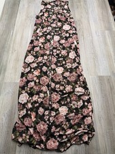 Windsor Sheer Cardigan Duster Black Pink Flor...