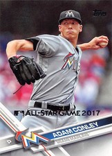 Adam Conley 2017 Topps 163  Miami Marlins  Baseball Card