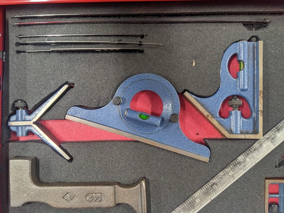 #bm568 Lote de herramientas para aviones Juego de barras de bucking Juego de medidor de radio Foto 4 de 4