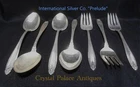 Prelude by International Sterling Silver Regular Size 3 Salad Forks & 4 Spoons