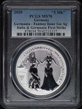 2020 5Mk Germania Fantasy Issue 1oz PCGS MS70