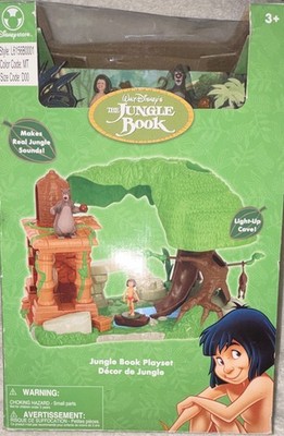 Disney Store The Jungle Book Playset Light-Up Cave w/ Jungle Sounds Ages 3+