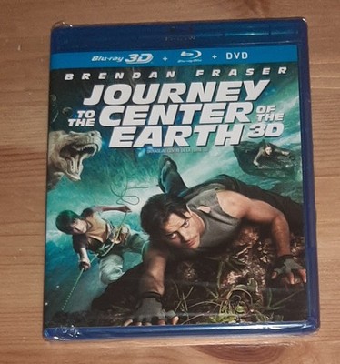 Journey to the Center of the Earth (3D Blu-ray + Blu-ray + DVD, 2008) BRAND NEW