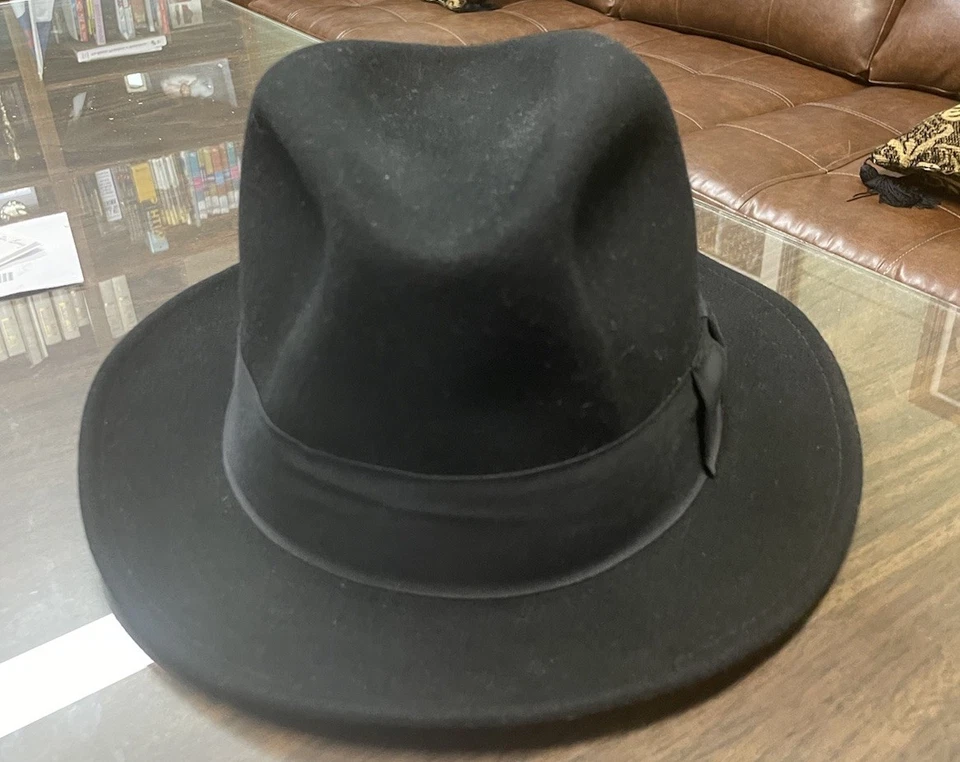 Classic Bailey Fedora Men's 100% Wool Ganster Hat Size 7 1/2 - Image 2 of 4