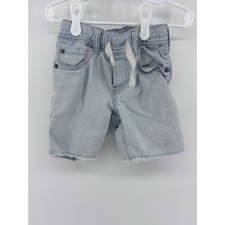 GAP Denim Toddler Boys Light Wash Frayed Hem Elastic Waist Shorts 4 Years