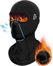 Balaclava Ski Mask for Men Women Fleece Winter Face One Size, Black
