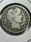 1913 D Barber Quarter