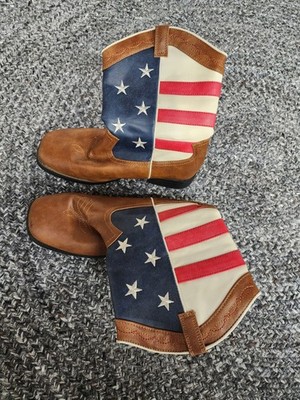 Boys' American Flag Western Cowboy Boots   Size 5 (EUR 37.5)