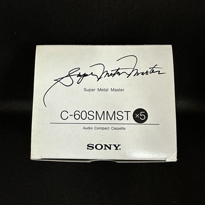 Brand New Sealed Sony Super Metal Master 60 C-60SMMST Cassette Tape 5-Pack Box