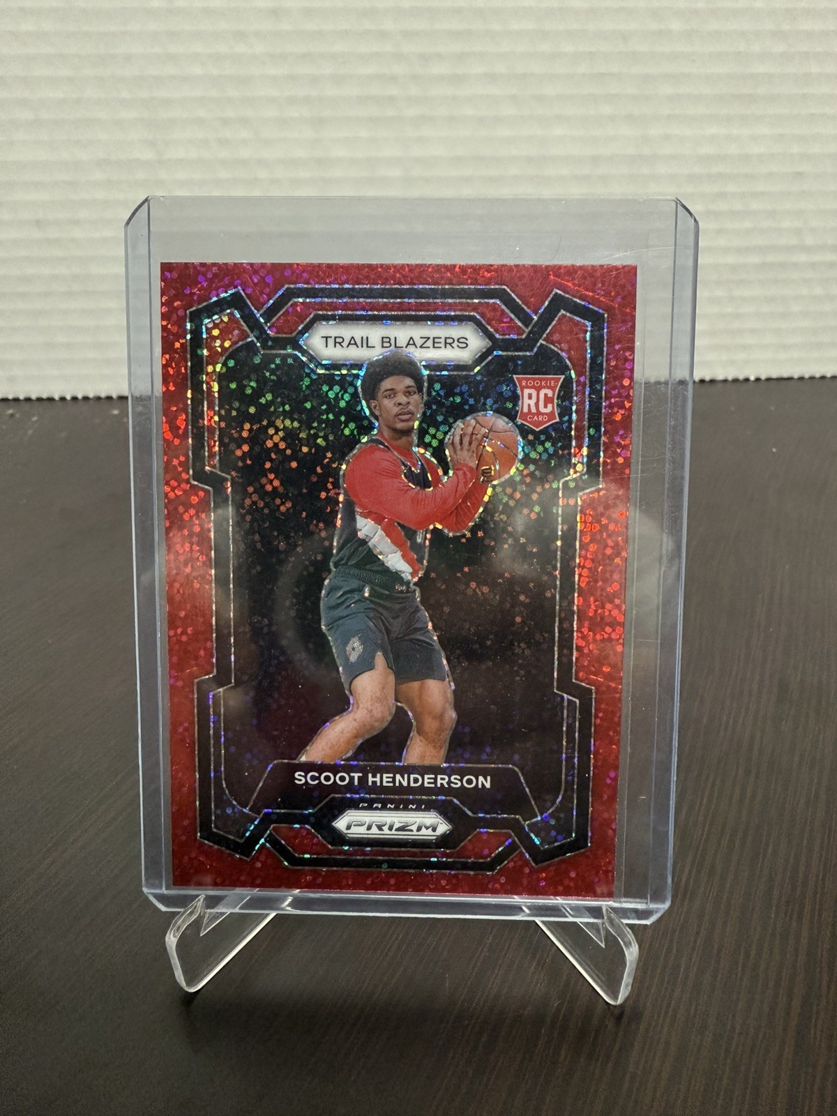 2023-24 Panini Prizm Scoot Henderson #141 RC Rookie Red Sparkle SSP