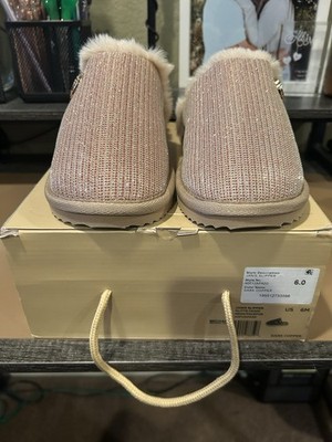 MICHAEL Michael Kors Janis Slipper Dark Copper Faux Fur Lined Slip-On 6M