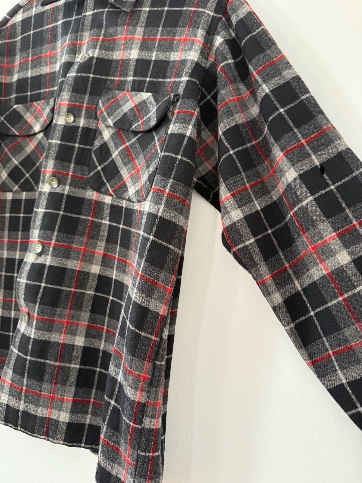 1950s 60s Pendleton Shadow Plaid Wool Loop Collar… - image 14