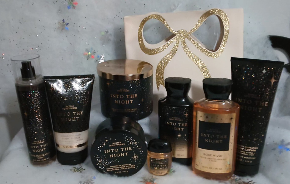 Bath & Body Works Into the Night 8 pc Set with BBW gift bag!