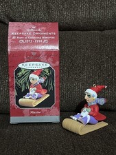 Hallmark Maxine Keepsake Ornament 1998 Holiday Sledding Collectible