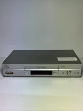 Sony SLV-N750 VHS/S-VHS Silver Video Cassette Recorder NO Remote | Tested/Works!