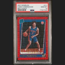 2021-22 Panini Donruss Rated Rookie Cade Cunningham #211 Choice Red /99 (RC)
