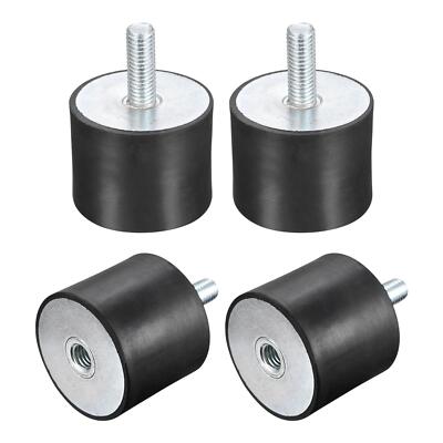 4x Gummilager M10 Außen-/Innengewinde Schwingungsisolator Stoßdämpfer D50xH40mm