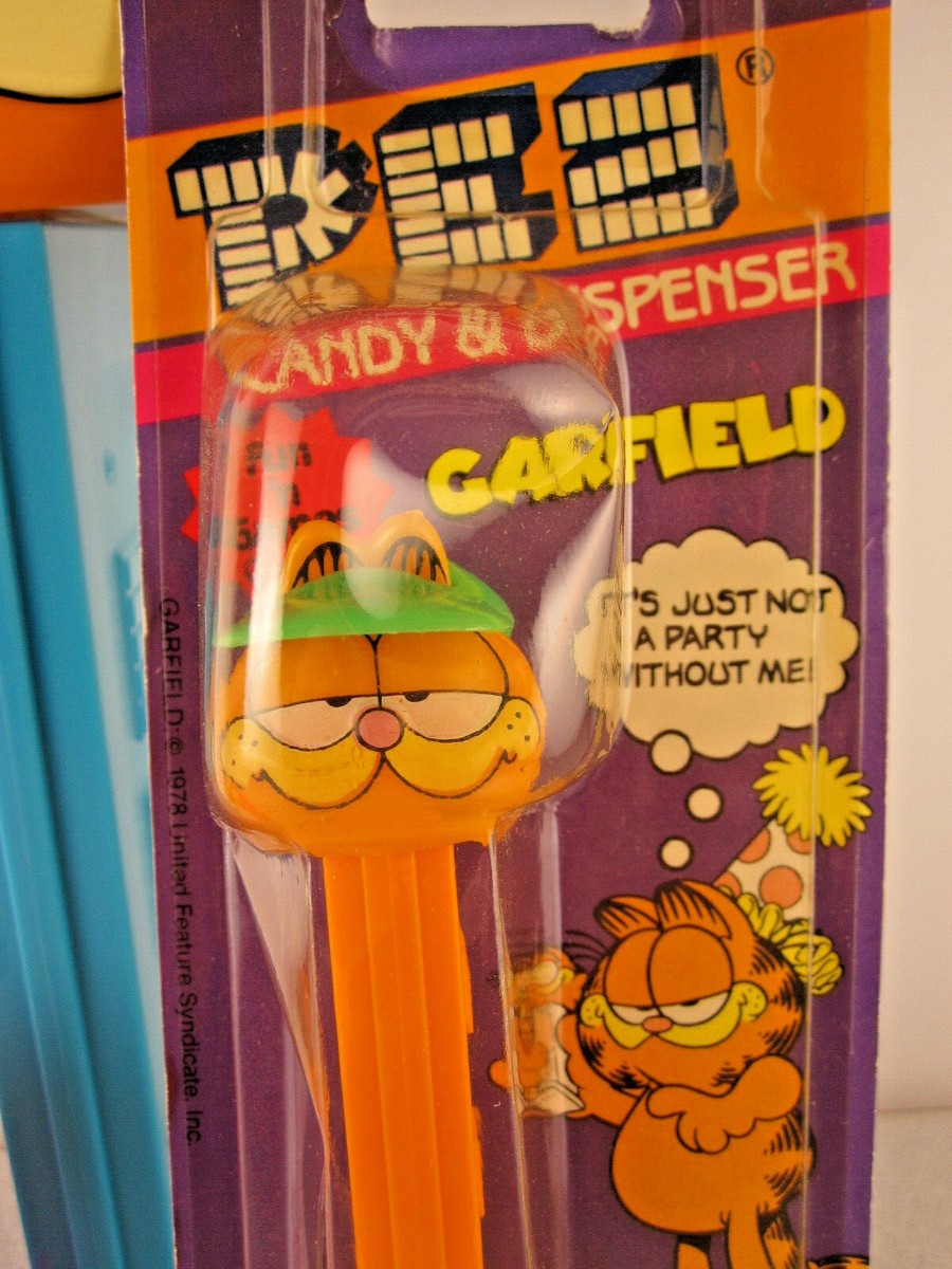 LOT 4 PEZ Garfield the Cat 12” giant retired talking +