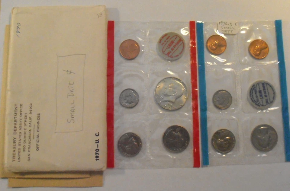 1970 S Small Date Cent AND 40% Silver Kennedy Half  (70SDMS) - Image 2 of 4