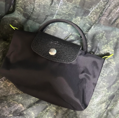 Longchamp Le Pliage Green Handle Pouch Black 34175919001 / Brand