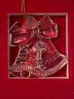 NEW Marquis By Waterford Our First Christmas 2016 Glass Wedding Bells Ornament
