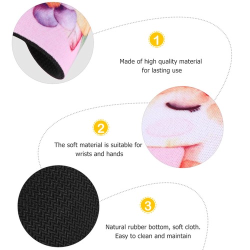 1Pc Adorable Pattern Round Mouse Pad Laptop Mice Pad for Office Home (Unicorn) - 第 4/12 張圖片