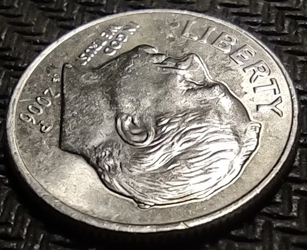 2006 P Roosevelt Dime Philadelphia Mint Dime With Die Break Error On Top Of Hair - Image 4 of 4