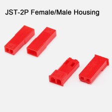 10/50/100Pcs JST-2P Male/Female Housing Socket Connectors 2Pin Red 2.54mm Pitch