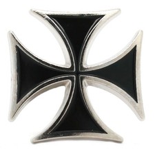 Maltese Nickel Black Leathercraft Concho Snap Set 1"1265-993