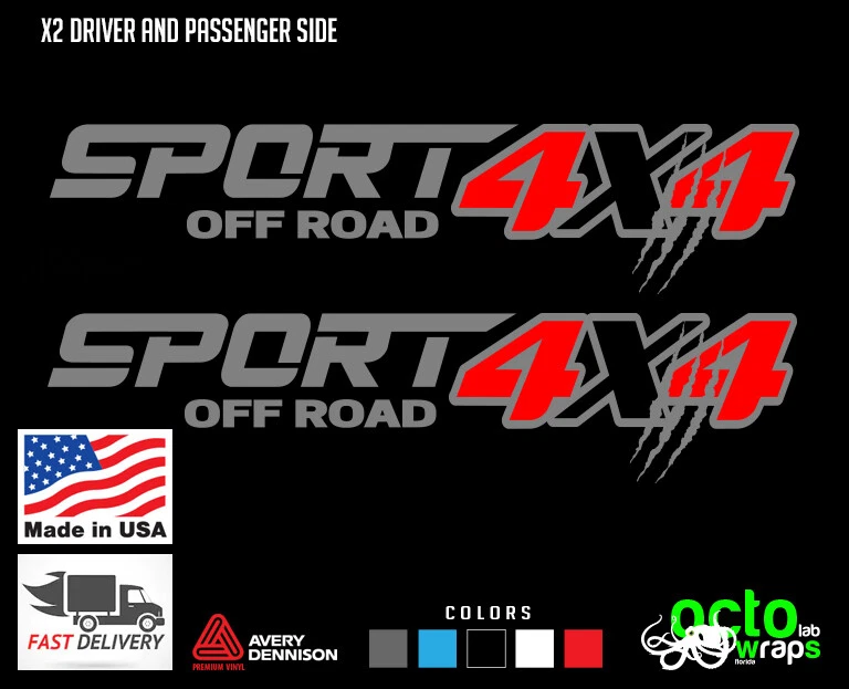 Se adapta a Nissan Frontier Offroad 4X4 Sport F150 Silverado Sierra calcomanía lateral pegatina Foto 4 de 4