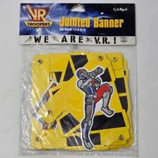 VINTAGE SABANS VR TROOPERS JOINTED WE ARE VR PARTY BANNER 5 FT. 1.5 M NEW