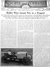 Grand Prix de France 1912 Boillot in Peugeot Wagner in Fiat Rigel in Sunbeam