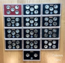 2010- 2021 S 62 SILVER Proof National Park Quarters w2018 Reverse Proof (No COA)