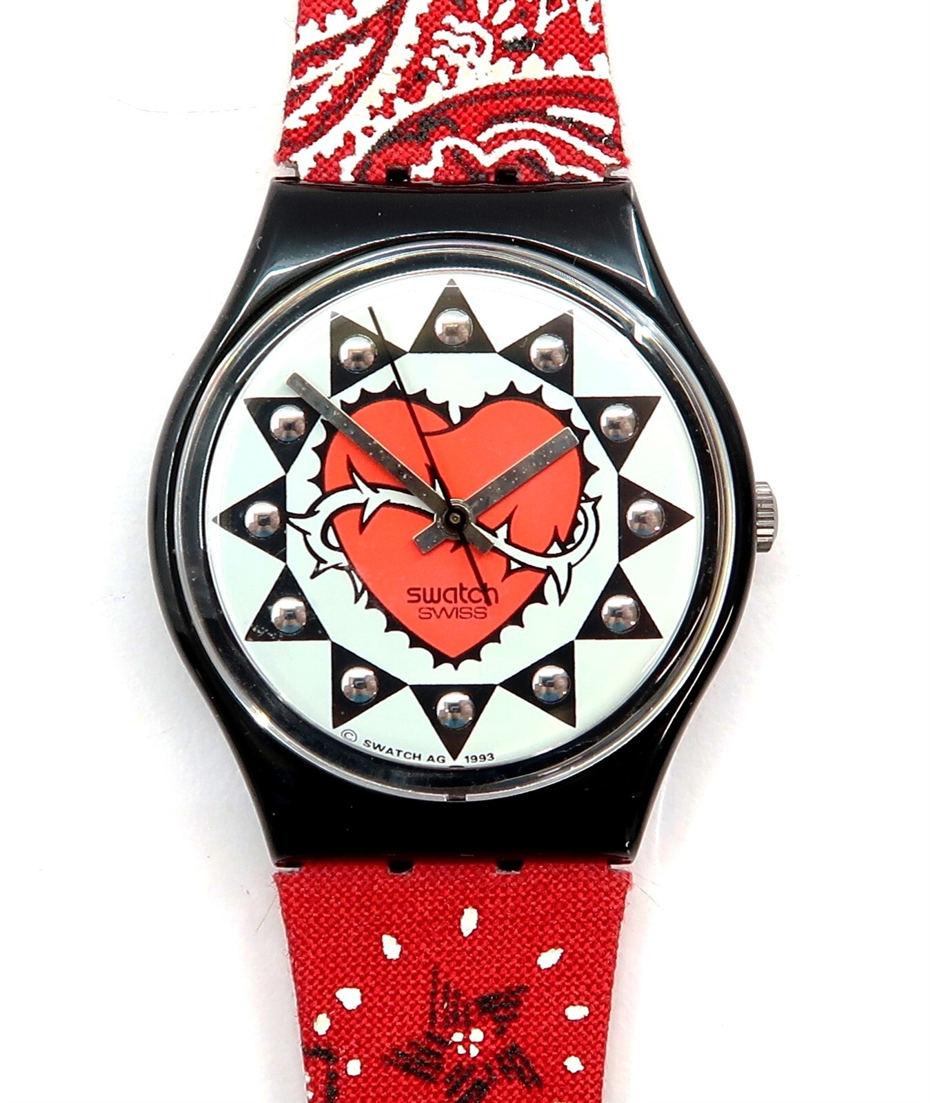 1994 Swatch TRASH GB154 Watch with Case & Papers New Battery NOS Gents