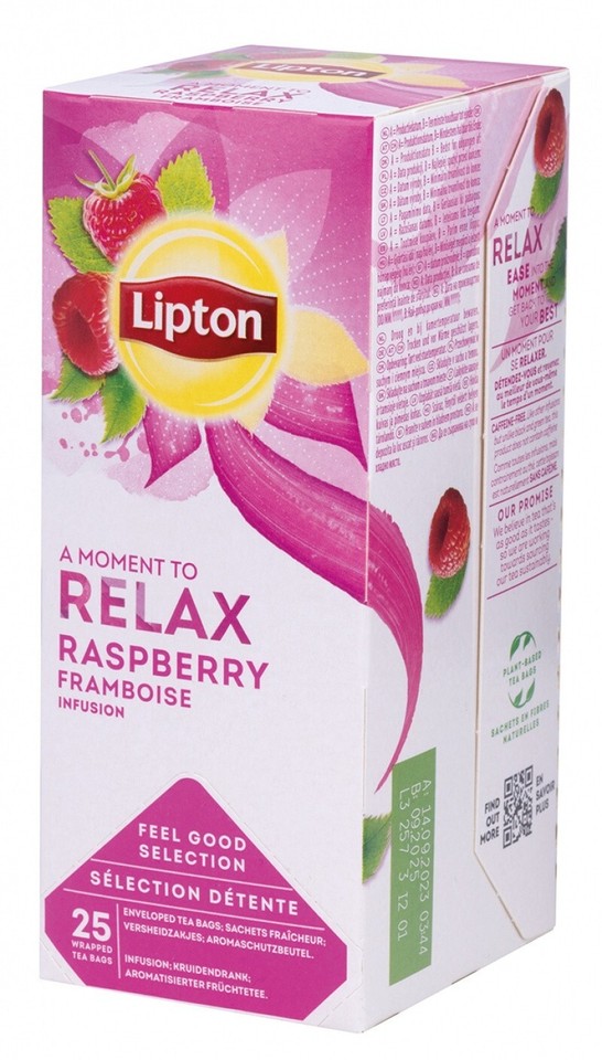 3 x Lipton RELAX RASPBERRY - Enveloped 3 x 25 Tea Bags 62.5g / 2.2oz | eBay