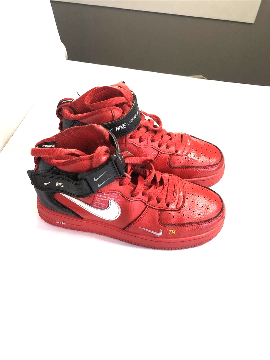 NIKE AIR FORCE 1 MID '07 LV8 UTILITY RED price $137.50