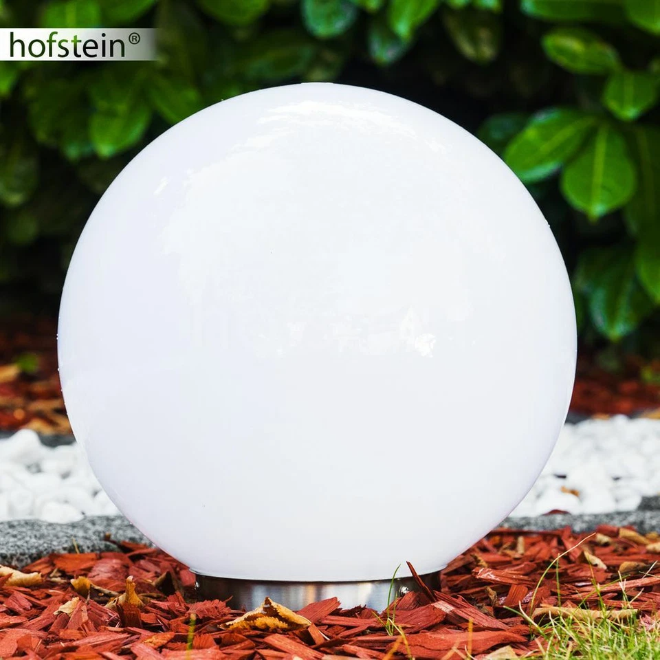 Garten Solar Kugel Lampe 30cm Terrasse Sonne Licht Wegeleuchte Veranda Edelstahl - Bild 3 von 4