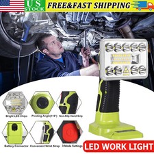 9W LED Work Light Flashlight Electric Torch Spotlight Lamp for Ryobi 18V Battery