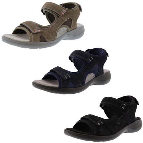 Clarks Mujer Saylie Spin gancho y Bucle Correa Sandalias Deportivas Ancho  Ancho | eBay