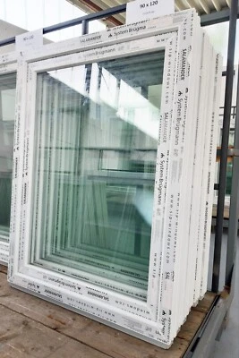 ABC - FENSTER Kunststofffenster (Kunststoff – Fenster) 90x120 cm bxh, (900x1200 mm bxh),weiß