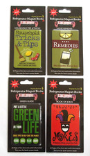 Refrigerator Magnet Books X 4 Job Lot - Home Remedies, Green Life, Jokes, House